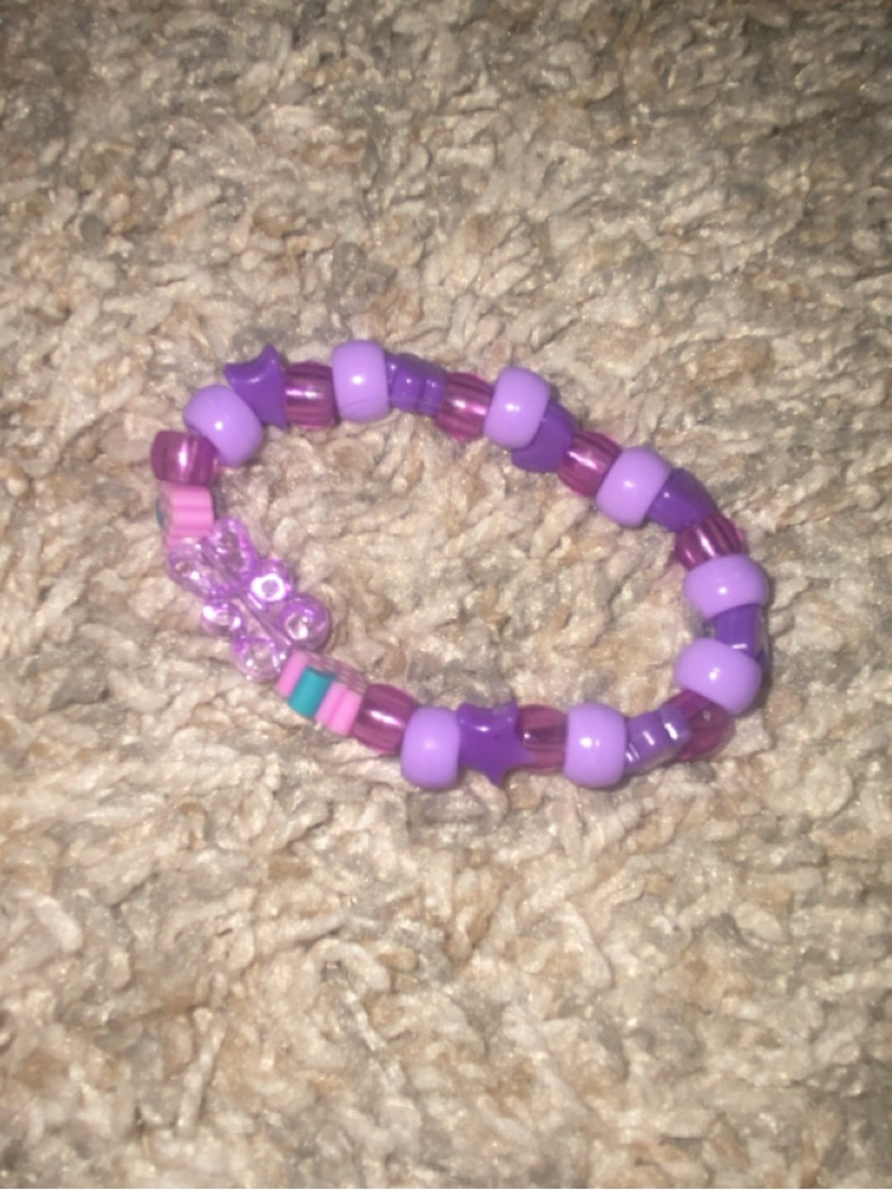 Multi-Color Beaded Stretch Bracelet Set - Fun Smiley & Flower Charms - Picture 5 of 6